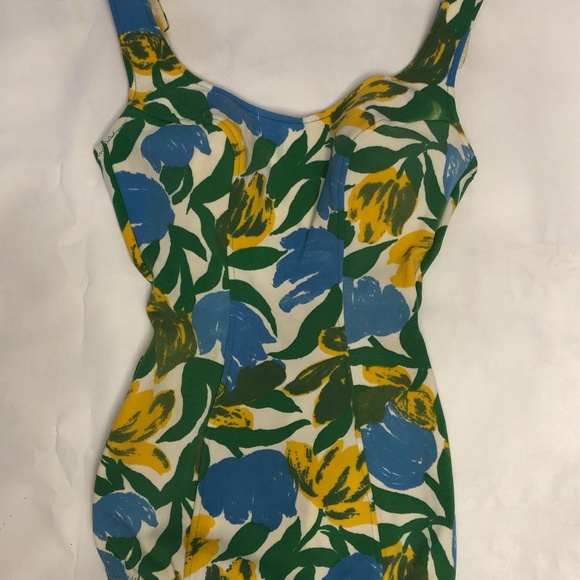 Tulip Floral Vintage One Piece Bathing Suit - Picture 1 of 11